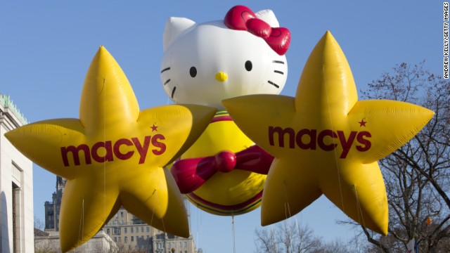 Hello Kitty flies high in the 2012 Macy's Thanksgiving Day Parade.