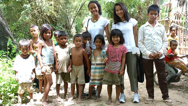  Srey Powers, adopted from Cambodia when she was six years old, visits her birth sister's village in 2010.