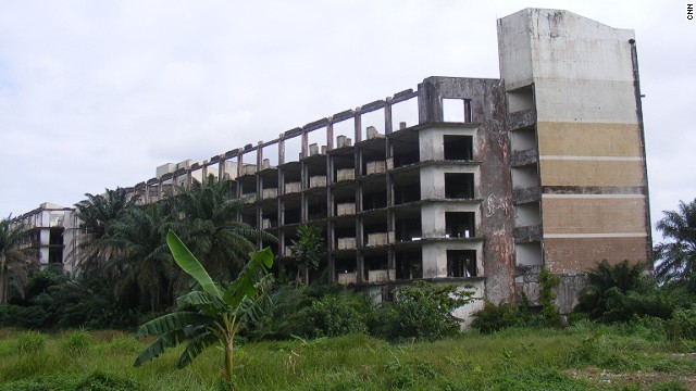 The skeletal remains of two of Liberia's biggest hotels -- Ducor Intercontinental and Hotel Africa -- serve as a grim reminder of the impact the war had on the country.