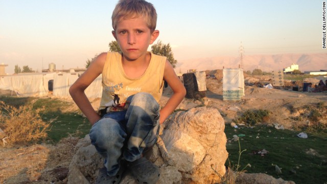 La mirada de Abdel, un niño de 7 años, refleja la tragedia de los refugiados sirios