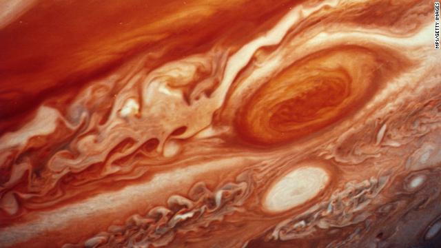 Voyager 2 provided this image of Jupiter's red spot. 