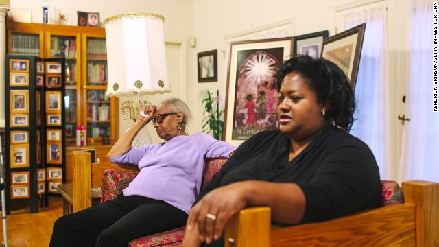 Maxine McNair, left, sits next to her daughter Kimberly McNair Brock, the younger of the two girls she had after Denise died. Kimberly was born 17 years after Denise and realizes she's spent her life being drawn to women that much older in an unconscious effort to fill a void.