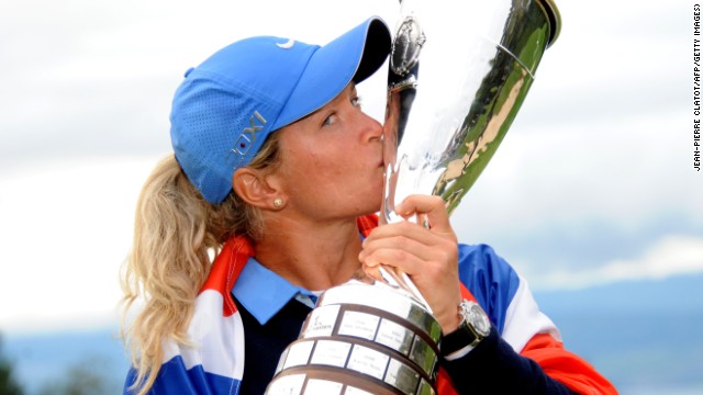 Norway's Suzann Pettersen enjoys the spoils of success after claiming the final women's major of the season.