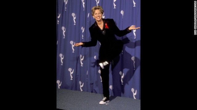 Ellen DeGeneres wore her signature sneakers-with-a-suit to the 1994 Emmys.