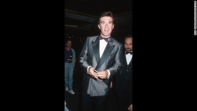 "Growing Pains" patriarch Alan Thicke donned pinstripes to the 1986 event. Like father like son?