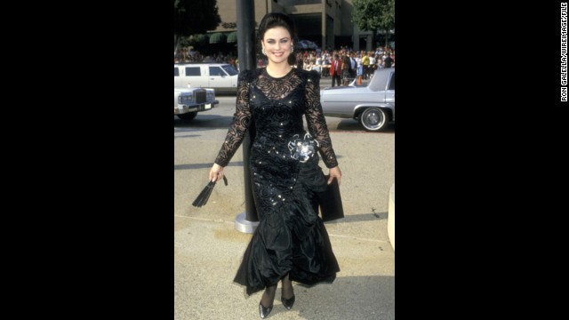 In 1987, "Designing Women" actress Delta Burke chose a black dress for the Emmys, but it was anything but basic. 