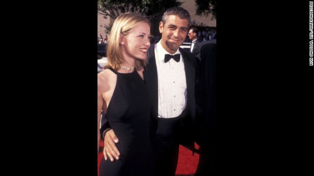 George Clooney, who was starring in "ER" at the time, attended the 1996 Emmys with French girlfriend, Celine Balitran. He was nominated for outstanding lead actor in a drama series for the second time.