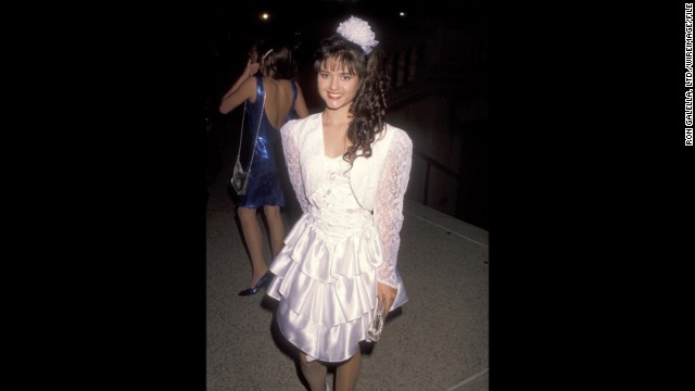 "Wonder Years" actress Danica McKellar stole hearts at the 1990 Emmys in a sweet layered dress. 