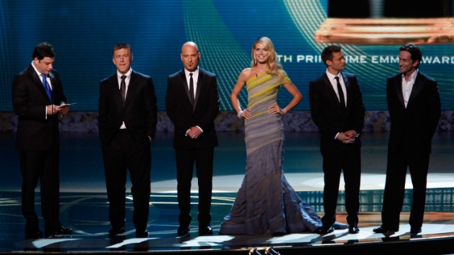 Jimmy Kimmel joined hosts Tom Bergeron, Howie Mandel, Heidi Klum, Ryan Seacrest and Jeff Probst onstage during the 60th Primetime Emmy Awards in 2008. The audience did not love the group host dynamic and the show became one of the lowest rated telecasts ever.