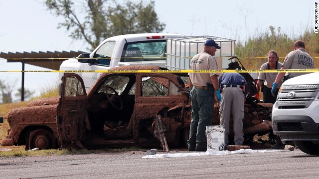 Investigators believe that the older of the two cars, what appears to be a 1950s-era Chevrolet, could be linked to the disappearance of a man in the early 1960s.