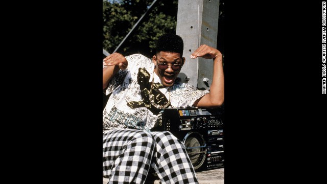 The boombox, a portable radio-cassette player with its own speakers, was a popular item in the 1980s and '90s -- especially with hip-hop stars such as Will Smith.