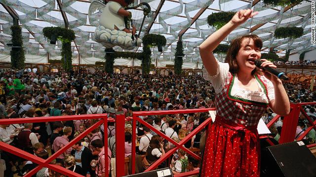 Important anthropological note: Bavarians like to sing, and no more often than at Oktoberfest. Last year they invited Japan's top yodeling star, Sakura Kitagawa, to belt out a few numbers at the big beer shindig.