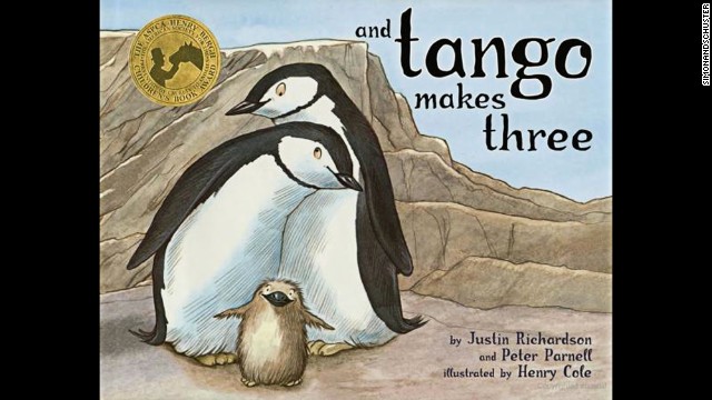 After one year off the list, Peter Parnell and Justin Richardson's "And Tango Makes Three" is back among the most-challenged books. The 2005 children's book is based on the true story of a pair of male penguins at the Central Park Zoo who hatched an egg together. The book has generated acclaim and controversy based on challenges that it is "unsuited for age group." In 2012, it was marked for removal in the Davis, Utah, school district because parents might find it objectionable, according to the ALA.