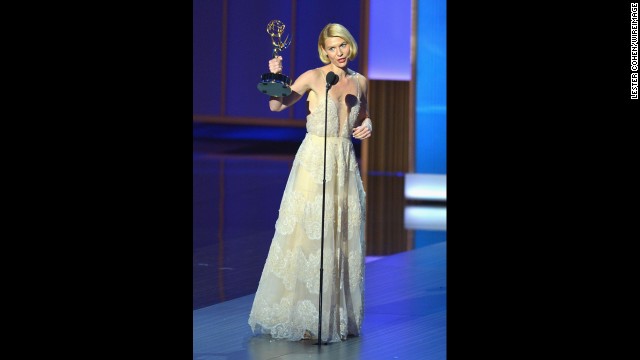 Outstanding lead actress in a drama series: Claire Danes, "Homeland"