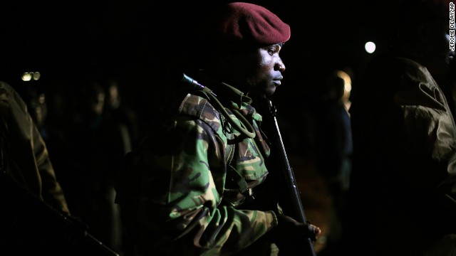 Kenyan Defense Forces leave the mall on September 23.