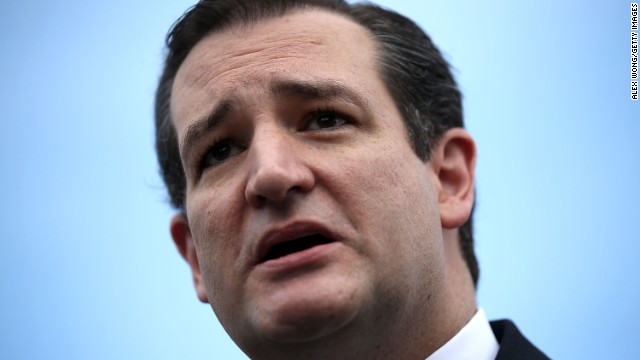 Sen. Ted Cruz, R-Texas, speaks during a news conference May 16 on Capitol Hill. Cruz threw himself into the national spotlight in September when he spoke on the Senate floor for almost 22 hours in an attempt to block funding to the Affordable Care Act, also known as Obamacare.