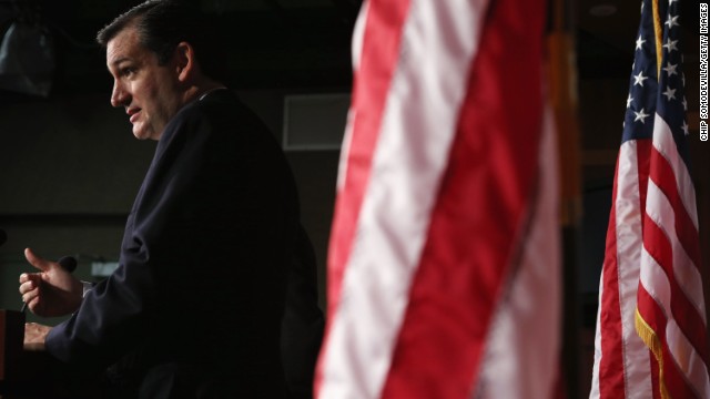 Cruz holds a news conference on March 13 to announce a plan to defund Obamacare.