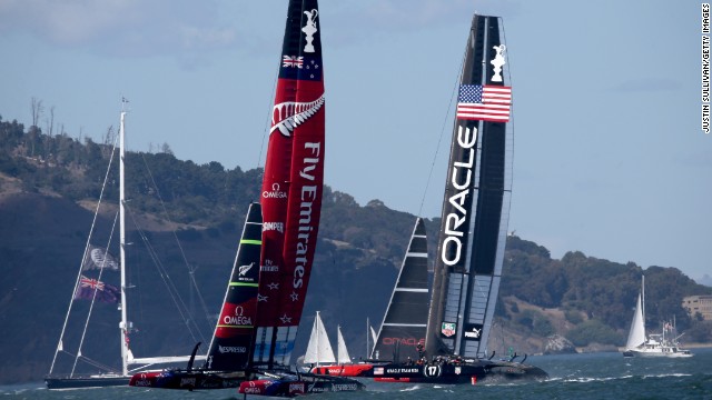 Emirates Team New Zealand made an encouraging start but it was the reigning champion which went on to dominate the contest -- winning by 44 seconds.