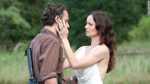 Rick Grimes (Andrew Lincoln) and Lori Grimes (Sarah Wayne Callies) didn't have a chance to live happily ever after on "The Walking Dead" since she died in childbirth. 