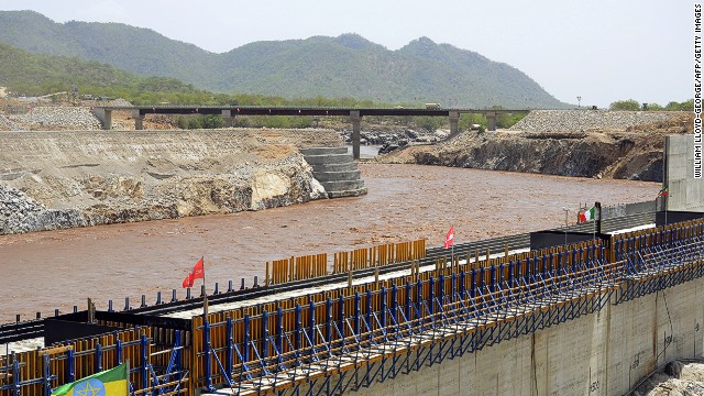 The Grand Renaissance Dam is under construction on the Blue Nile River in Ethiopia. It is claimed it will generate 6,000 MW of energy when completed.