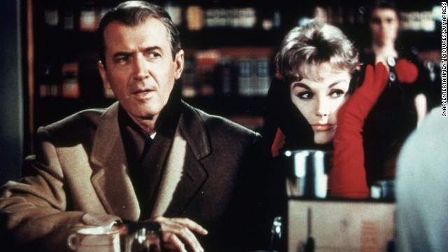 For their second film together, "Vertigo" stars Kim Novak and Jimmy Stewart went supernatural with 1958's "Bell, Book and Candle." Novak was the one with tricks up her sleeve in this romantic comedy, as her character, Gillian, casts a spell on Stewart's Shep Henderson, causing him to leave his fiancee and fall for her. Jack Lemmon and Ernie Kovacs also star.