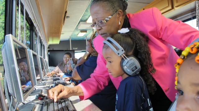 Estella Pyfrom used her life savings to create "Estella's Brilliant Bus," a mobile computer lab that provides tutoring for thousands of low-income students in Palm Beach County, Florida. "It's not just a bus, it's a movement," Pyfrom said. "And we're going to keep making a difference."