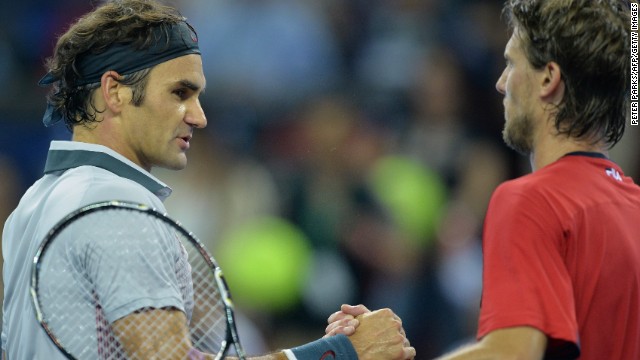Roger Federer trailed Andreas Seppi early at the Shanghai Masters but rallied to win in straight sets. 