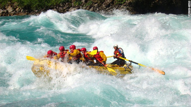 Fed by Argentina's glacial lakes, the brilliant aquamarine waters of the Rio Futaleufú cross the Andes and cascade through southeastern Chile, where adrenalin junkies converge from November to March to tackle its heart-quickening rapids by raft or kayak. 