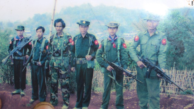 Soe Paing's son (second from the right) was recruited at the age of 13.