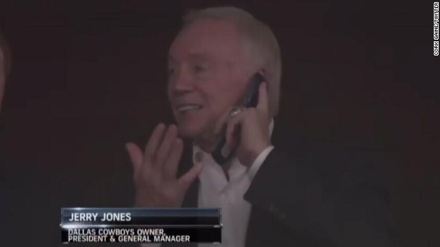 Jerry Jones, owner of the Dallas Cowboys, was spotted recently with an old school flip phone. Cork Gaines, a writer for Business Insider, posted this screen grab on Twitter. Here are some other celebs who have used them over the years: