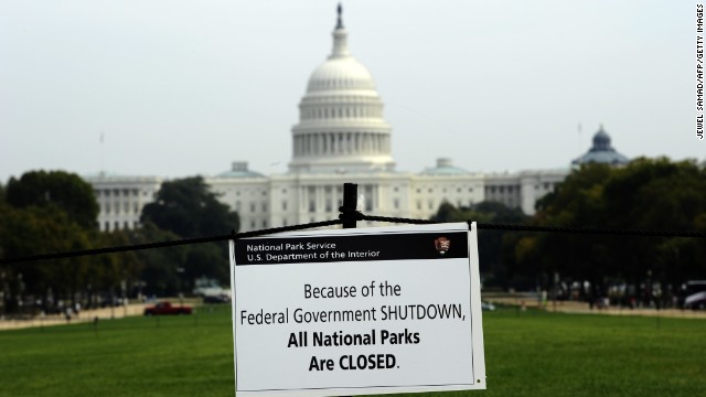 From national parks to the national zoo, signs of the government shutdown can literally be found all over the country. Much of Washington is closed because of furloughs, as well as all 401 National Park Service sites and the Smithsonian's 19 museums and galleries.