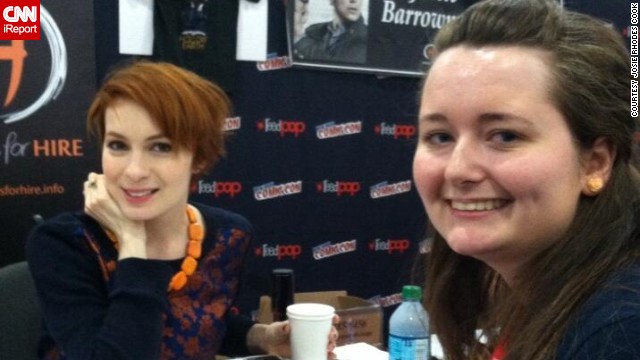 A big part of Comic Con for many fans is meeting some of their favorite celebrities. Carrina Files, right, <a href='http://t.co/QAfvobfXqE' >was thrilled</a> to meet Felicia Day.