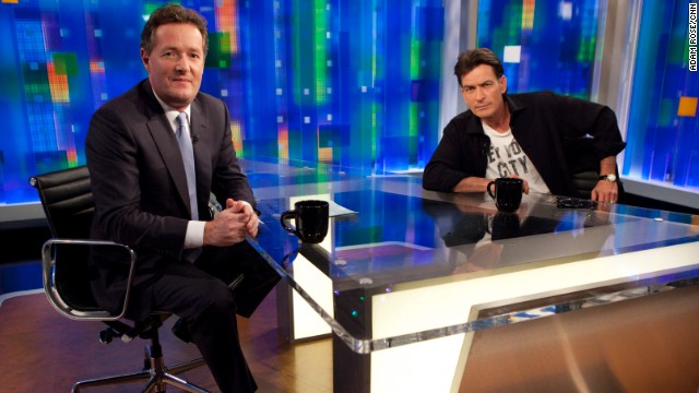 Morgan called Charlie Sheen's February 2011 "Piers Morgan Tonight" appearance "an electrifying interview, one of those times when you know it's going to make news, and anything can happen." 