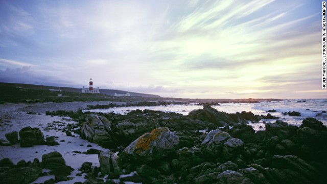It's a common misconception among tourists that the Cape of Good Hope is the southernmost point on the continent. But the bottom of Africa is 170 kilometers southeast at the rocky outcrop of Cape Agulhas (pictured).