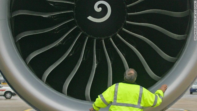 The Boeing 777's General Electric GE90 is touted by Guinness as the world's largest, most powerful commercial airline engine. It's so huge that its diameter is about the size of the fuselage of a Boeing 737, <a href='http://www.ge.com/annual01/glance/index2.html' target='_blank'>according to GE</a>. Theoretically, you could fit the body of a 737 inside a GE90 engine -- kind of like a jet-fueled pig-in-a-blanket.