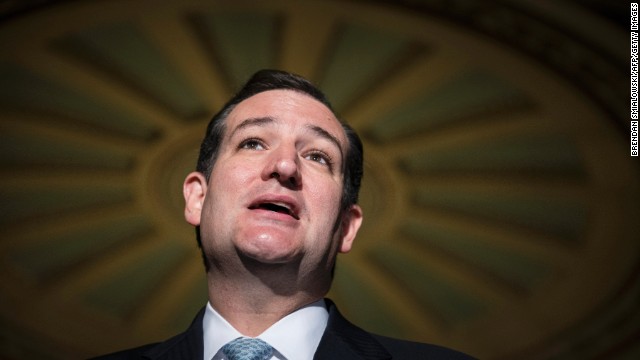 Cruz speaks to reporters on Capitol Hill on October 16.