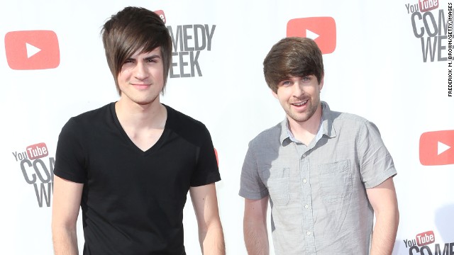 Anthony Padilla, left, and Ian Hecox form the comedy duo <a href='http://www.youtube.com/smosh' >"Smosh,"</a> who started by simply lip-syncing old kids' TV theme songs. Now they have an astonishing 12.9 million subscribers on YouTube.