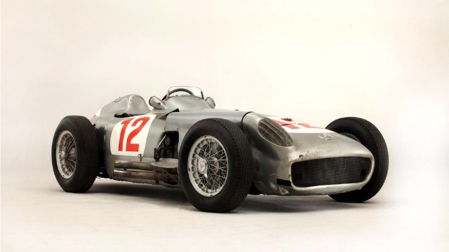 This 1954 Mercedes-Benz W196 recently sold at auction for $30 million in England. It was part of a group of race cars that won nine of 12 Forrmula 1 World Championship-qualifying races during 1954 and 1955 and was driven by Juan Manuel Fangio.