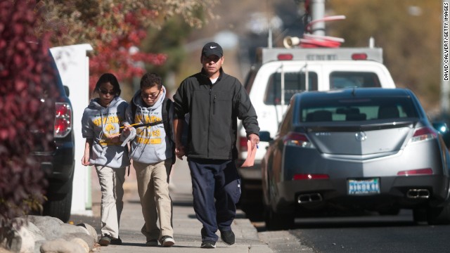 Authorities said students were being taken to a nearby high school to meet their parents. School has been canceled for the week at both the elementary and middle schools, officials said.