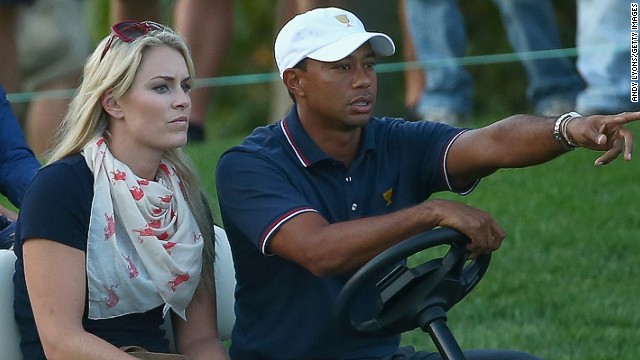 After spending time supporting Tiger on the greens, Vonn plans to return racing in the World Cup event in Colorado at the end of November.