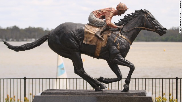 Champion racehorse Black Caviar has been immortalized in bronze in its hometown of Nagambie in the Australian state of Victoria. The mare retired following a stellar racing career in which it won all 25 of its races.