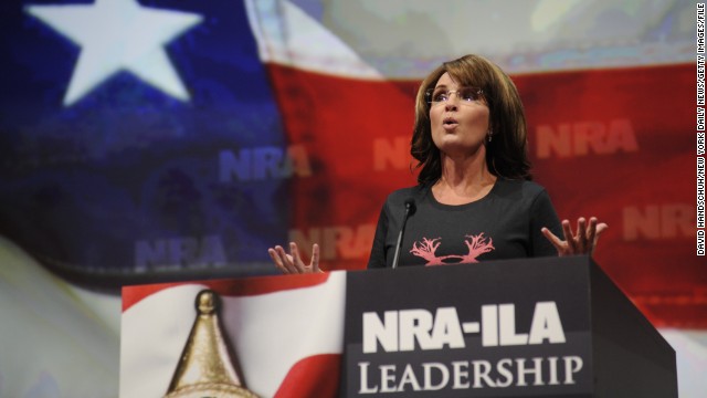 Sarah Palin speaks at the National Rifle Association Leadership Forum in Houston in May.