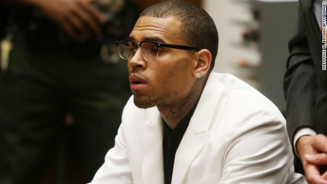 Brown appears in court in Los Angeles on June 10. Brown appeared for a probation review hearing related to the 2009 domestic violence case.