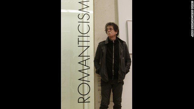 Reed poses at Modern and Contemporary Art Museum on April 29, 2010, in Palma de Mallorca, where an exhibition of Reed's pictures are displayed.