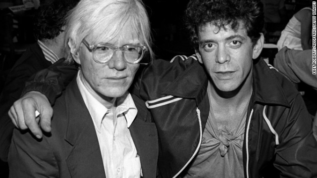 Andy Warhol, left, and Reed at a David Johansen show at the Bottom Line in New York City on July 20,1978.