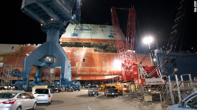 Much of the ship's superstructure is wrapped in a canopy made of lightweight carbon-fiber composite. The ship is also built on angles so that it is 50 times harder to spot on radar than an ordinary destroyer.