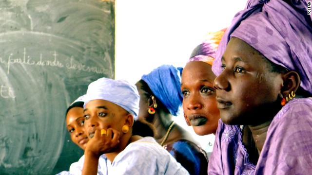 Participants in a January 2012 session of Tostan's Community Empowerment program in Younoferé, Senegal.