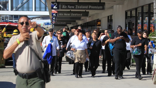 Passengers are directed outside Terminal 2.