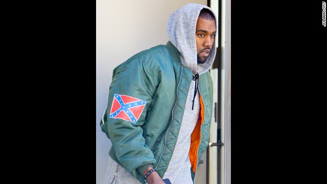 Almost everything that Kanye West says can be met with a debate, and that includes his comment in November about his use of the Confederate flag on some of his new merchandise. The rapper told Los Angeles radio station 97.1 AMP that observers can "react how you want. Any energy is good energy. You know the Confederate flag represented slavery in a way -- that's my abstract take on what I know about it. So I made the song 'New Slaves.' So I took the Confederate flag and made it my flag. It's my flag. Now what are you going to do?"