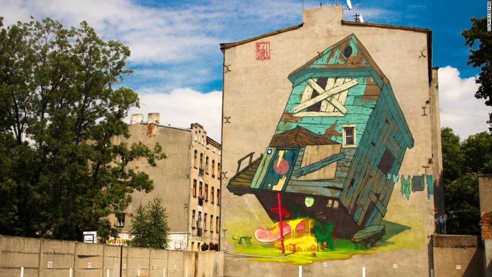 El gigantesco arte callejero en Polonia